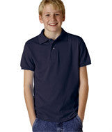 437Y Jerzees Youth SpotShield&trade; Jersey Polo J Navy