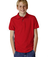 437Y Jerzees Youth SpotShield&trade; Jersey Polo True Red