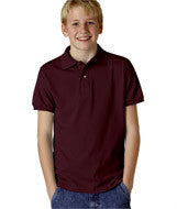 437Y Jerzees Youth SpotShield&trade; Jersey Polo Maroon
