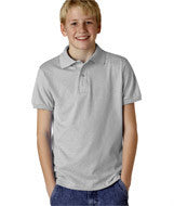 437Y Jerzees Youth SpotShield&trade; Jersey Polo Ash (50/50)