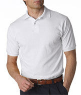 437 Jerzees Adult SpotShield&trade; Jersey Polo White