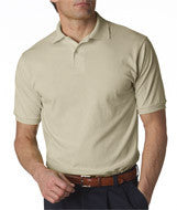 437 Jerzees Adult SpotShield&trade; Jersey Polo Sandstone