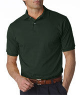 437 Jerzees Adult SpotShield&trade; Jersey Polo Forest Green