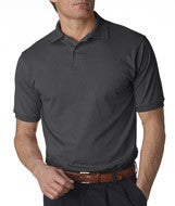 437 Jerzees Adult SpotShield&trade; Jersey Polo Charcoal