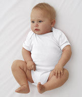 4400 Rabbit Skins Infant Baby Rib Lap-Shoulder Bodysuit White