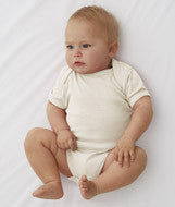 4400 Rabbit Skins Infant Baby Rib Lap-Shoulder Bodysuit Natural