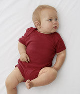 4400 Rabbit Skins Infant Baby Rib Lap-Shoulder Bodysuit Garnet