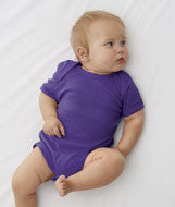 4400 Rabbit Skins Infant Baby Rib Lap-Shoulder Bodysuit Purple