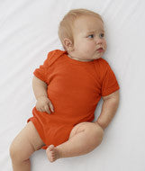4400 Rabbit Skins Infant Baby Rib Lap-Shoulder Bodysuit Orange