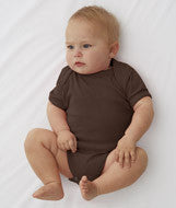 4400 Rabbit Skins Infant Baby Rib Lap-Shoulder Bodysuit Brown