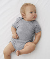 4400 Rabbit Skins Infant Baby Rib Lap-Shoulder Bodysuit Heather (93/7)
