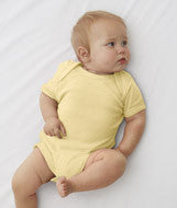4400 Rabbit Skins Infant Baby Rib Lap-Shoulder Bodysuit Banana