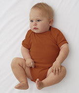 4400 Rabbit Skins Infant Baby Rib Lap-Shoulder Bodysuit Texas Orange