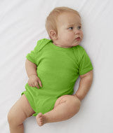4400 Rabbit Skins Infant Baby Rib Lap-Shoulder Bodysuit Apple