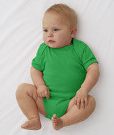 4400 Rabbit Skins Infant Baby Rib Lap-Shoulder Bodysuit Green