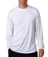4404 Badger Adult BT5 Long-Sleeve Tee White