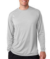 4404 Badger Adult BT5 Long-Sleeve Tee Silver