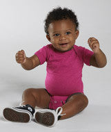 4405 Rabbit Skins Infant Vintage Fine Jersey Lap Shoulder Bodysuit Vintage Hot Pink