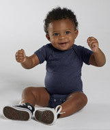 4405 Rabbit Skins Infant Vintage Fine Jersey Lap Shoulder Bodysuit Vintage Navy
