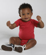 4405 Rabbit Skins Infant Vintage Fine Jersey Lap Shoulder Bodysuit Vintage Red