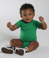 4405 Rabbit Skins Infant Vintage Fine Jersey Lap Shoulder Bodysuit Vintage Green