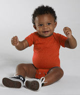 4405 Rabbit Skins Infant Vintage Fine Jersey Lap Shoulder Bodysuit Vintage Orange
