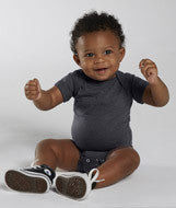 4405 Rabbit Skins Infant Vintage Fine Jersey Lap Shoulder Bodysuit Vintage Smoke