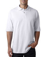 440 Jerzees Men's Ring-Spun Cotton Piqué Polo White
