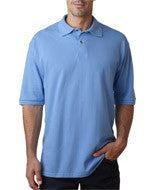 440 Jerzees Men's Ring-Spun Cotton Piqué Polo Columbia Blue