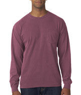 4410 Chouinard Adult Garment-Dyed Heavyweight Long-Sleeve Pocket Tee Berry PgmDye