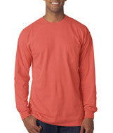 4410 Chouinard Adult Garment-Dyed Heavyweight Long-Sleeve Pocket Tee Bright Salmon PgmDye