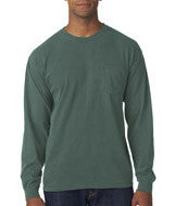 4410 Chouinard Adult Garment-Dyed Heavyweight Long-Sleeve Pocket Tee Light Green PgmDye