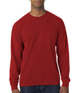 4410 Chouinard Adult Garment-Dyed Heavyweight Long-Sleeve Pocket Tee Red DirDye