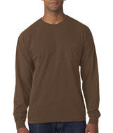 4410 Chouinard Adult Garment-Dyed Heavyweight Long-Sleeve Pocket Tee Brown DirDye