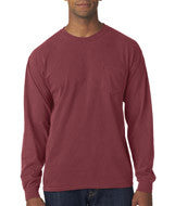 4410 Chouinard Adult Garment-Dyed Heavyweight Long-Sleeve Pocket Tee Crimson PgmDye