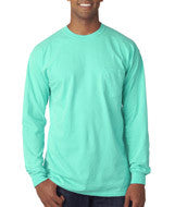 4410 Chouinard Adult Garment-Dyed Heavyweight Long-Sleeve Pocket Tee Chalky Mint PgmDye
