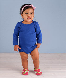 4411 Rabbit Skins Infant Baby Rib Long Sleeve Creeper Royal