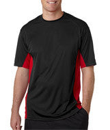4420 Badger Adult BT5 Short-Sleeve Tee Black/ Red