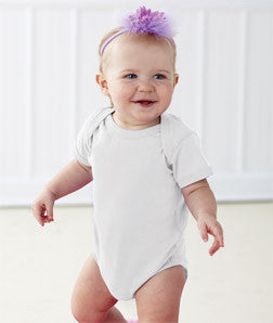 4424 Rabbit Skins Infant Fine Cotton Jersey Lap Shoulder Bodysuit White