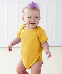 4424 Rabbit Skins Infant Fine Cotton Jersey Lap Shoulder Bodysuit Gold