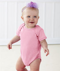 4424 Rabbit Skins Infant Fine Cotton Jersey Lap-Shoulder Bodysuit Pink
