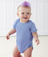 4424 Rabbit Skins Rabbit Skins Infant Fine Jersey Lap-Shoulder Bodysuit Carolina Blue