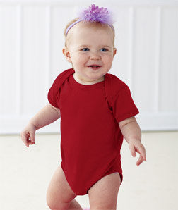 4424 Rabbit Skins Infant Fine Cotton Jersey Lap Shoulder Bodysuit Garnet