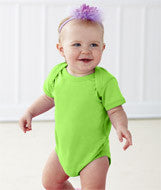 4424 Rabbit Skins Rabbit Skins Infant Fine Jersey Lap-Shoulder Bodysuit Key Lime
