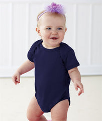 4424 Rabbit Skins Infant Fine Cotton Jersey Lap-Shoulder Bodysuit Navy