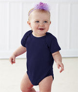 4424 Rabbit Skins Rabbit Skins Infant Fine Jersey Lap-Shoulder Bodysuit Navy