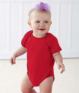 4424 Rabbit Skins Infant Fine Cotton Jersey Lap Shoulder Bodysuit Red