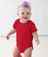 4424 Rabbit Skins Rabbit Skins Infant Fine Jersey Lap-Shoulder Bodysuit Red