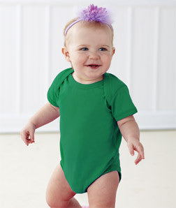 4424 Rabbit Skins Infant Fine Cotton Jersey Lap Shoulder Bodysuit Kelly