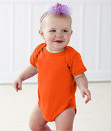 4424 Rabbit Skins Rabbit Skins Infant Fine Jersey Lap-Shoulder Bodysuit Orange